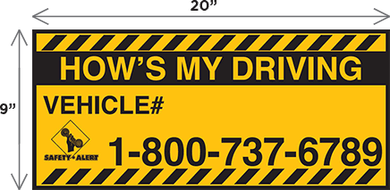 How's My Driving? 1-800 decal sample