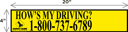 How's My Driving? decal sample